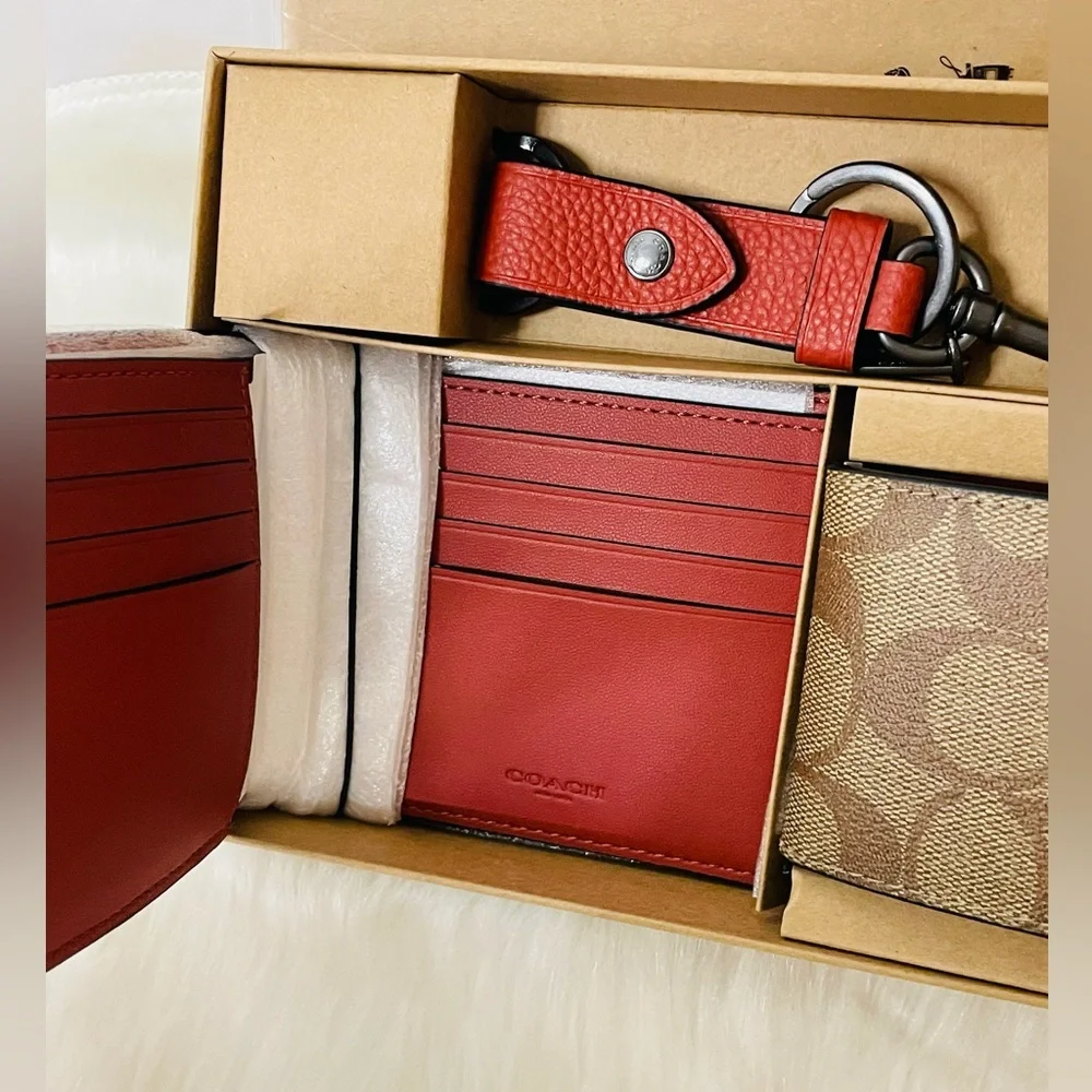 NWT Coach Men’s 3 in-1 Wallet boxed Gift set - Picture 5 of 7